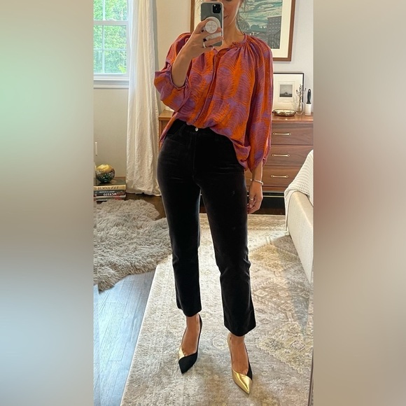 Claudio Agnelli Treviso Brown Velvet Ankle Pant - Picture 1 of 13